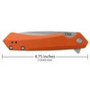 Case Cutlery Knife, Case Orange Anodized Aluminum Kinzua with Spear S35VN Blade 64696